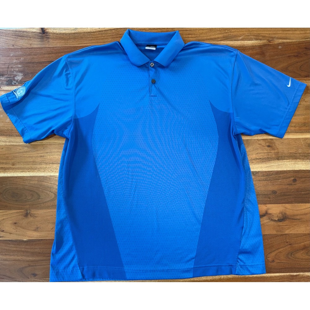 Nike Golf Dri-FIT Polo Shirt Mens XL Blue 2006 PGA Championship Medinah Logo